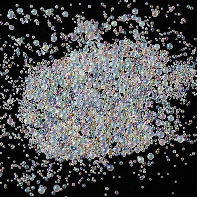 DyAi UV Resin Bubble Beads, DyAi 10 Bottles Water Droplet Bubble Beads, Magical Water Droplets, AB Miniature Bead, Resin Inclusion (Iridescent Color, 1mm to 2mm) - Image 2